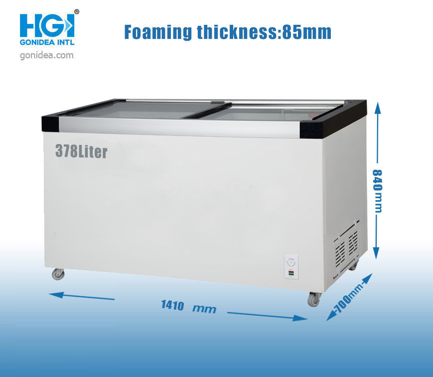 SASO CE Deep Chest Freezer Thermostat 378 Liter 2 Door CFC Free