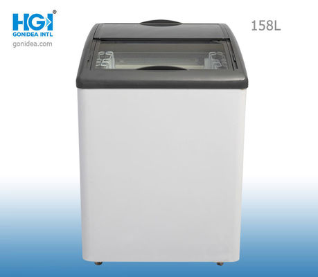 ตู้แช่แข็งประตูกระจกโค้ง 158 Ltr ซูเปอร์มาร์เก็ต CB Display ตู้แช่ไอศครีม