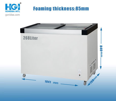 268 ลิตร 110V ตู้แช่แข็งลึกสีแดง 9.5 CUFT ตู้แช่แข็งลึกสแตนเลส