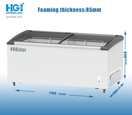 กระจกบานเลื่อน 498 ลิตร Frost Free ตู้แช่แข็งลึกพร้อมล็อค OEM SASO