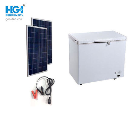 กลางแจ้ง 212L ตู้แช่แข็งพลังงานแสงอาทิตย์ตู้เย็น 7.5 ลูกบาศก์ฟุต 12V DC คอมเพรสเซอร์