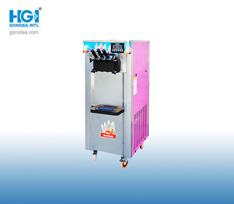 เชิงพาณิชย์ 2.3KW มืออาชีพซอฟท์เสิร์ฟเครื่องไอศครีม 25L ตั้งพื้น