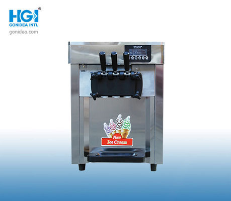 เครื่องทำไอศกรีมนุ่มสามรสแบบตั้งโต๊ะรุ่น Small Commercial